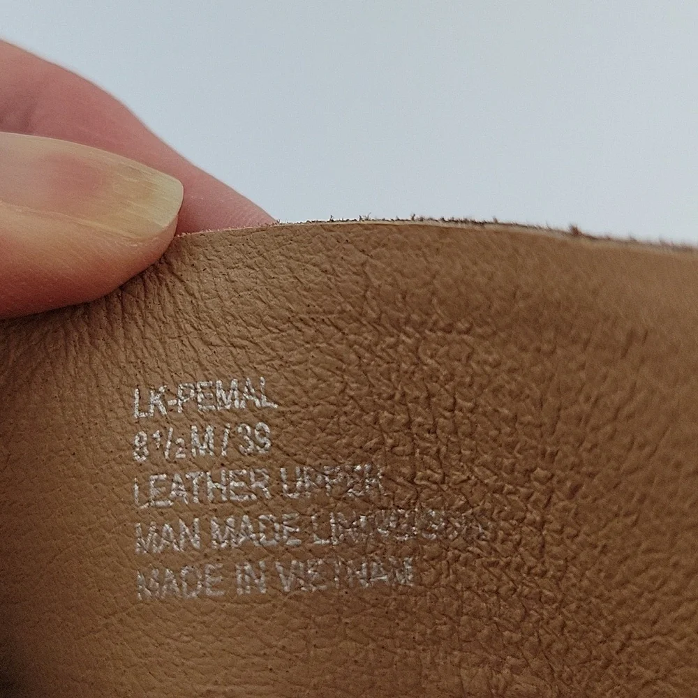 Lucky Brand Pemal Leather Sandals Taupe Size 8.5